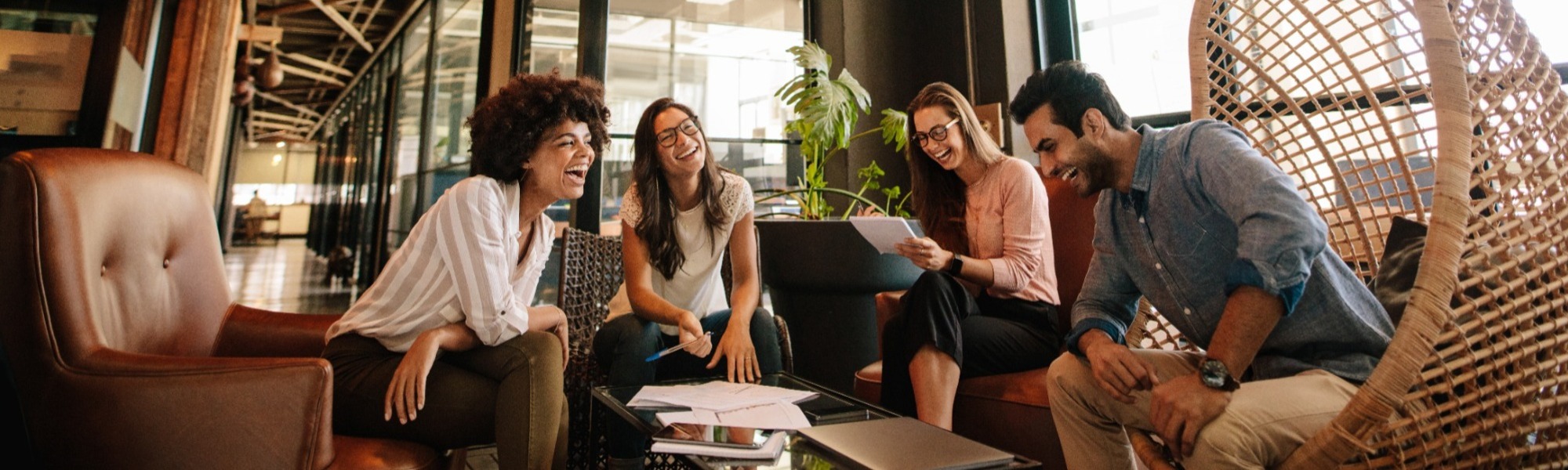 Team in a meeting discussing hiring plans