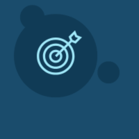 Target icon showing the developing talent strategy aligned with business goals.